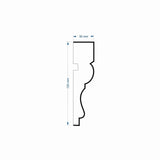 Window Frame Cornice Plaster Coated EPS O-110 30mm x 120mm