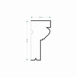 Windowsill Cornice Plaster Coated EPS - P-202 80mm x 160mm