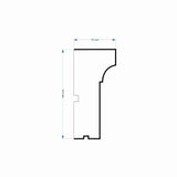 Windowsill Cornice Plaster Coated EPS - P-302 70mm x 150mm