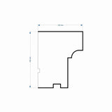 Windowsill Cornice Plaster Coated EPS - P-307 120mm x 150mm