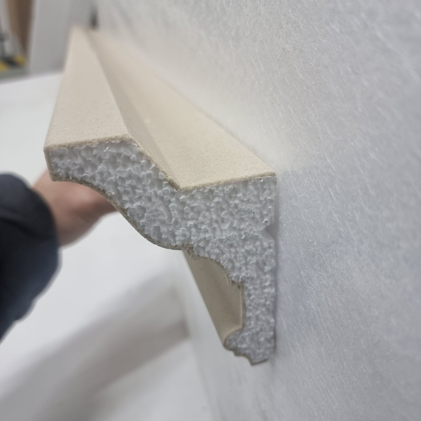 Plaster-Coated LED Uplighting Coving SH10 120mm x 80mm | Premium Uplight Cornice