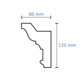 Plaster-Coated LED Uplighting Coving SH10 120mm x 80mm | Premium Uplight Cornice