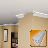 Plaster-Coated LED Uplighting Coving SH11A 65mm x 65mm | Premium Uplight Cornice