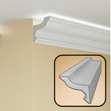 Plaster-Coated LED Uplighting Coving SH7 120mm x 120mm | Premium Ceiling Cornice