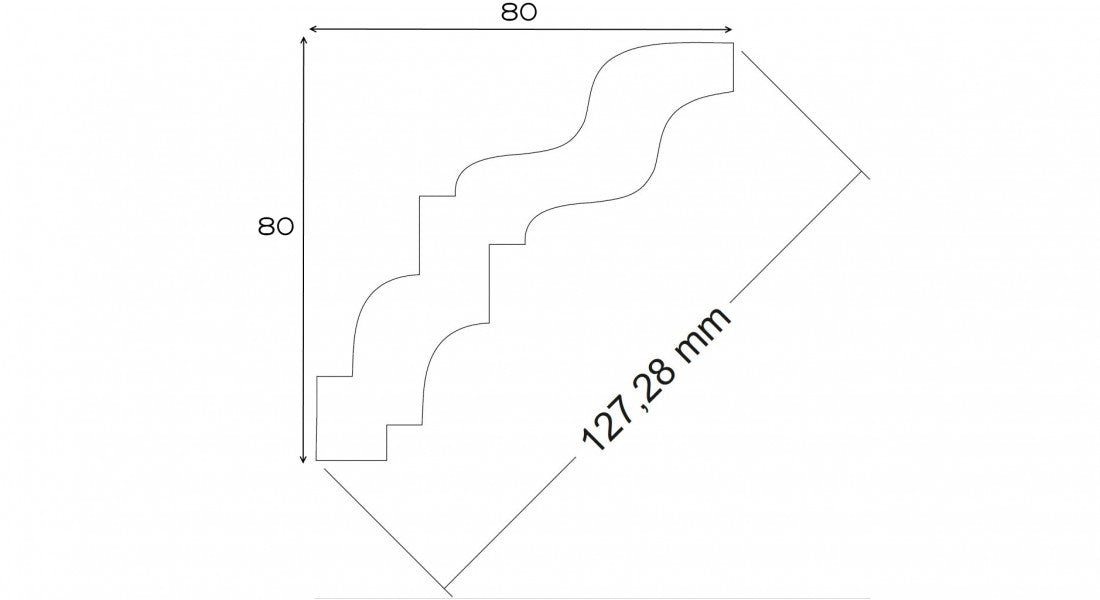 Polystyrene Coving for Wall Ceiling BSX18 Lightweight XPS