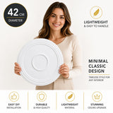 K27 Ceiling Rose Premium 42 cm Large - Classic Ceiling Medallion for Light Fittings & Chandeliers