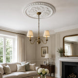 K12 Ceiling Rose Premium 42 cm Large - Floral Ceiling Medallion for Light Fittings & Chandeliers