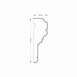 Window Frame Cornice Plaster Coated EPS O-120 45mm x 145mm