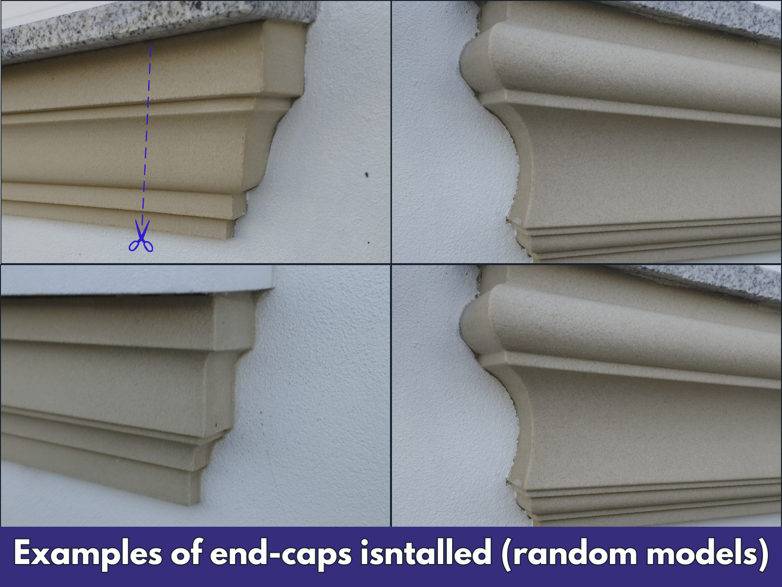 Window Frame Cornice Plaster Coated EPS O-216 45mm x 140mm