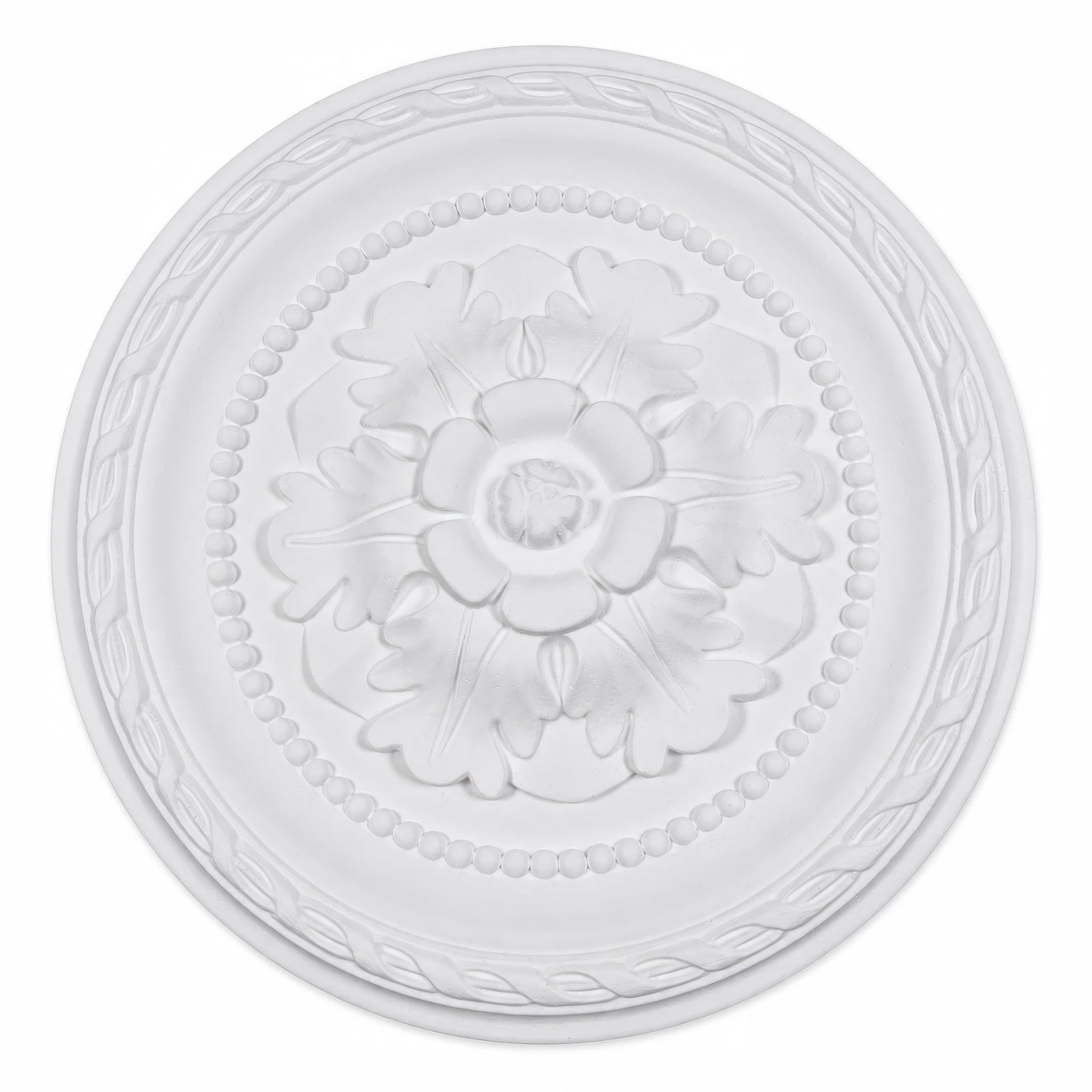 K8 Ceiling Rose Premium 30 cm Medium - Floral Ceiling Medallion for Light Fittings & Chandeliers