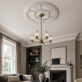 K21 Floral Ceiling Rose 59cm | Large Decorative Ceiling Centrepiece for Chandeliers