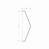 Cladding 3D Wall Panel Plaster Coated PN-15 150mm x 45mm x 2000mm