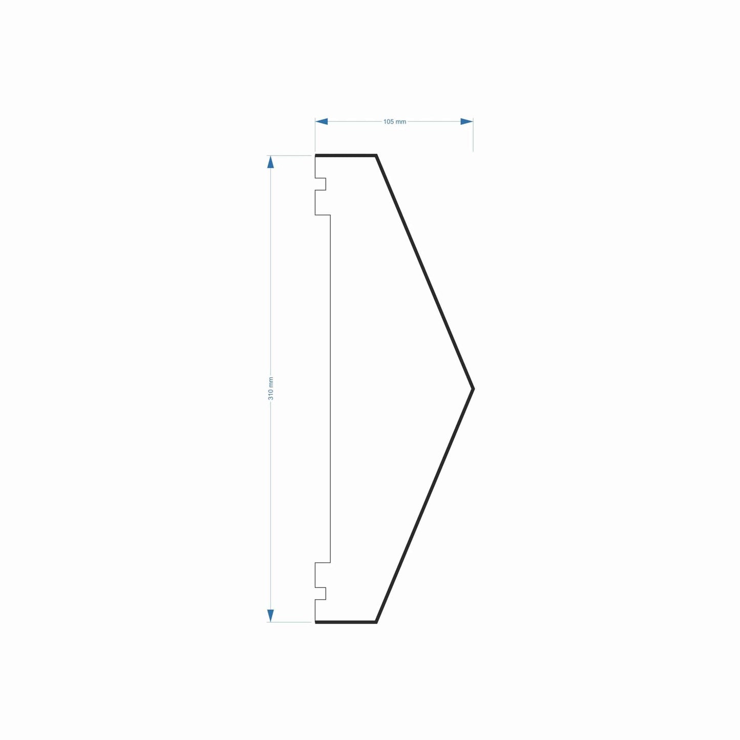Cladding 3D Wall Panel Plaster Coated PN-16 310mm x 105mm x 2000mm