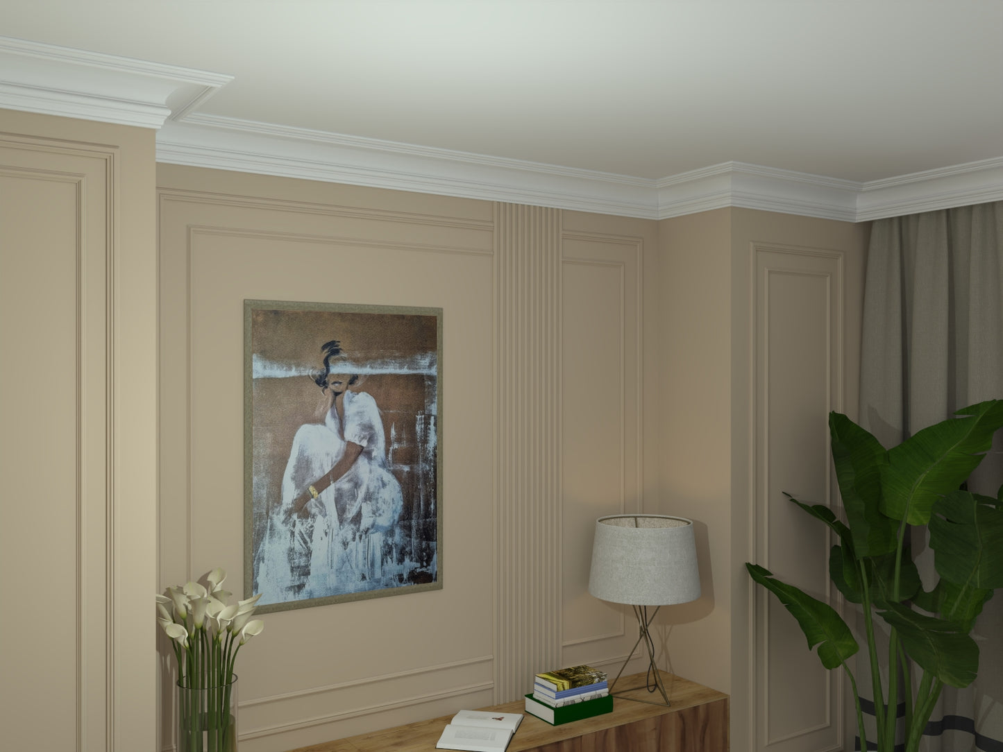 ST-25 - Lightweight XPS Ceiling Wall Coving 125mm x 100mm