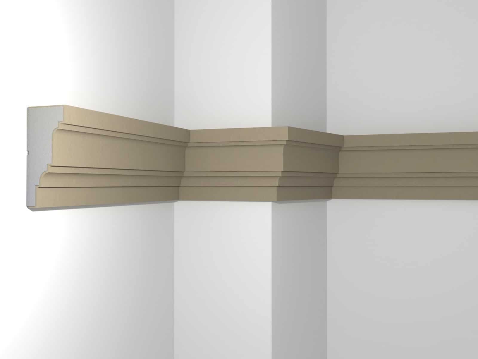 Crown Cornice Plaster Coated EPS - G-104 270mm x 120mm