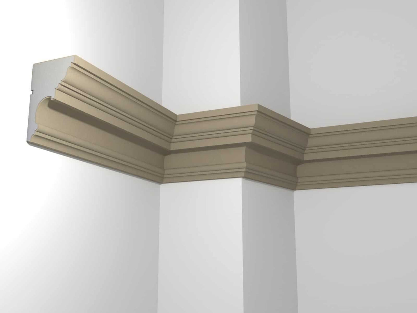 Crown Cornice Plaster Coated EPS - G-214 180mm x 280mm