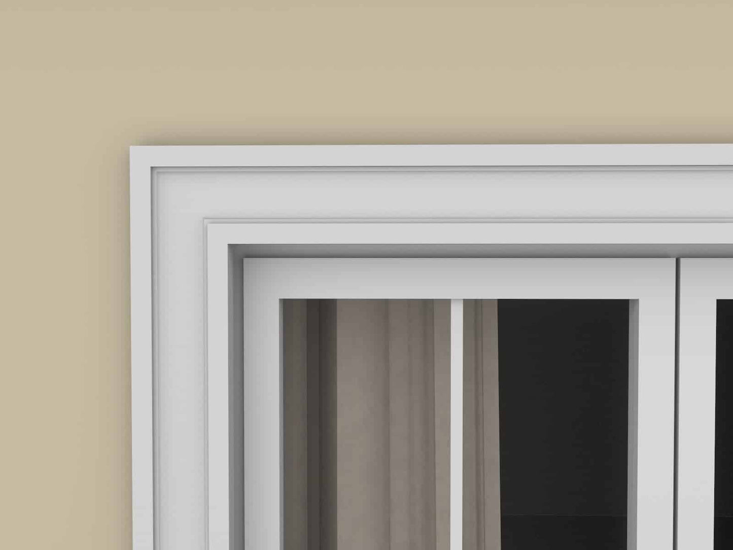 Window Frame Cornice Plaster Coated EPS O-09 25mm x 100mm