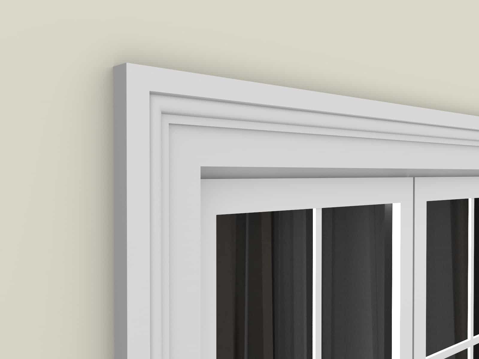 Window Frame Cornice Plaster Coated EPS O-115 35mm x 115mm