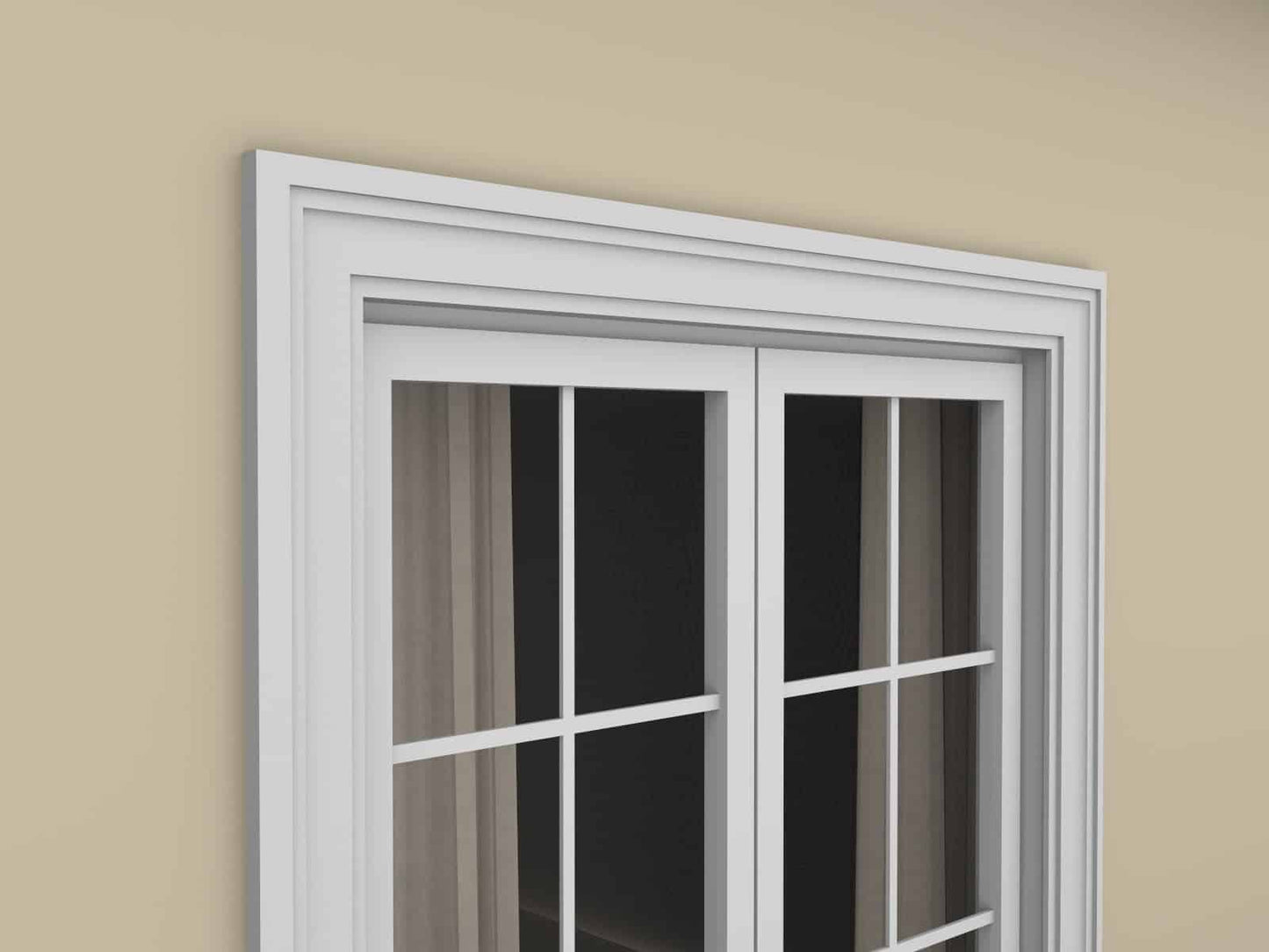 Window Frame Cornice Plaster Coated EPS O-13 30mm x 110mm