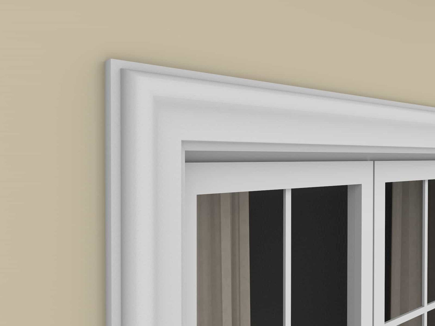 Window Frame Cornice Plaster Coated EPS O-17 35mm x 80mm