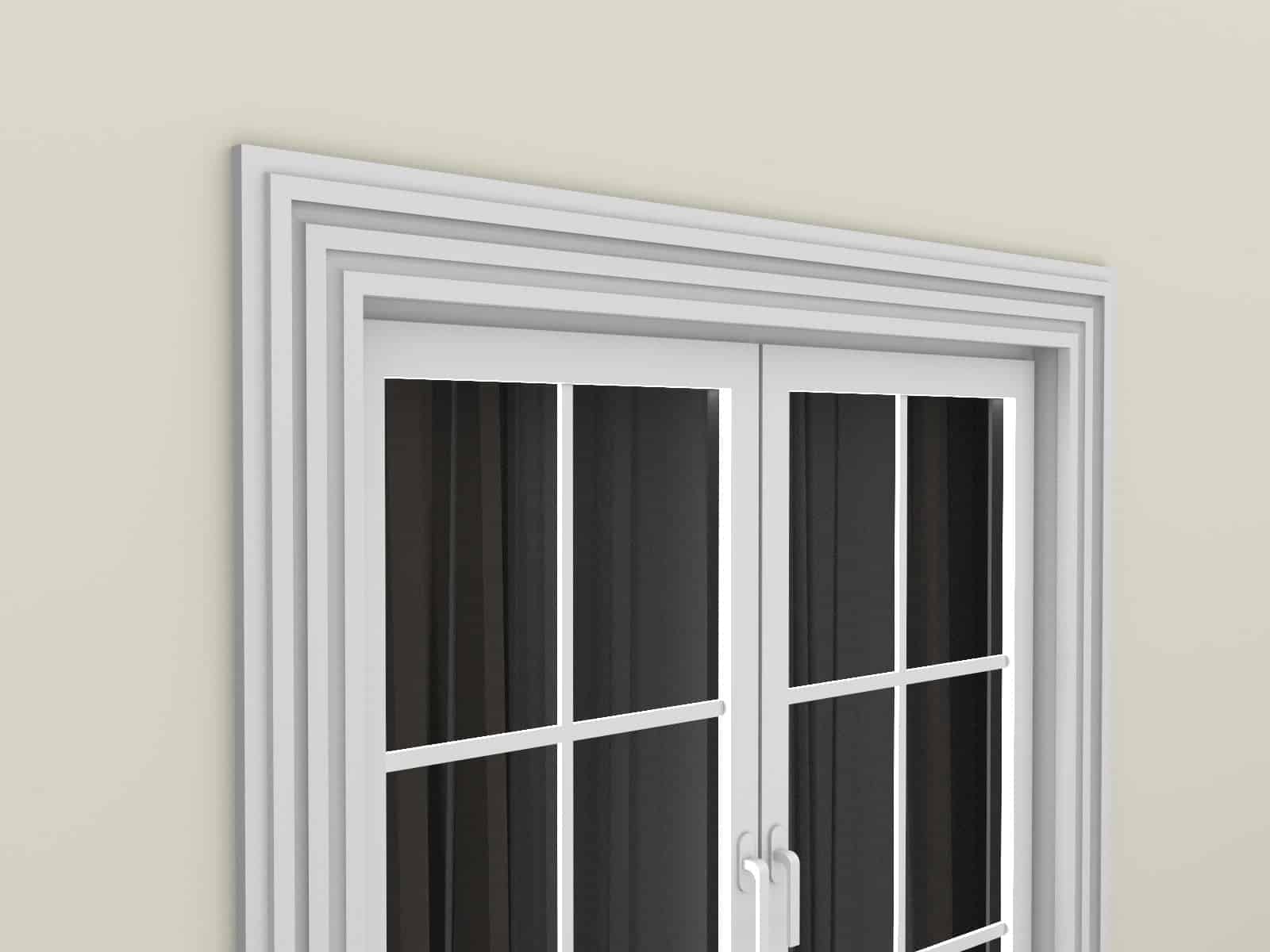 Window Frame Cornice Plaster Coated EPS O-205 35mm x 155mm