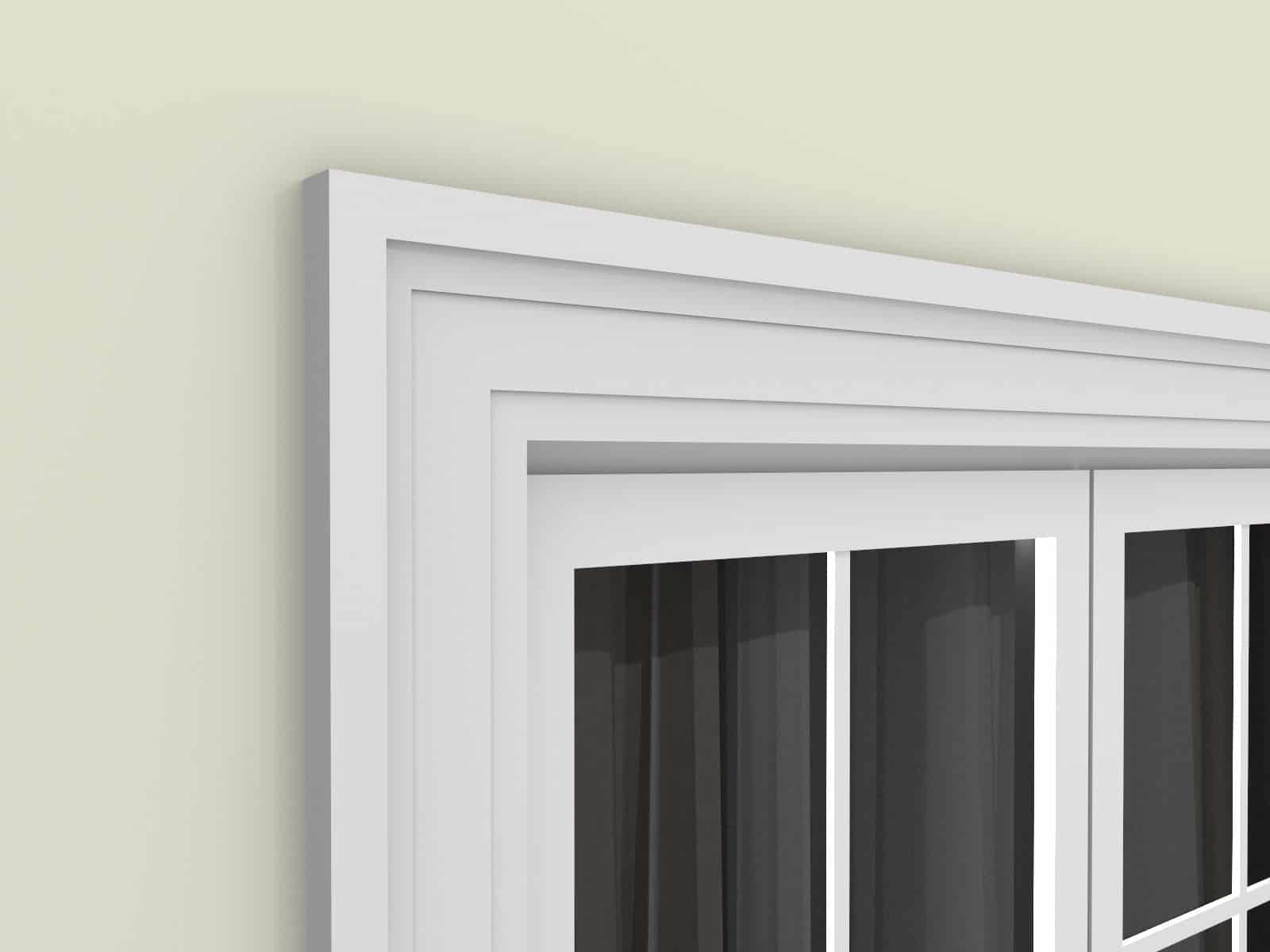 Window Frame Cornice Plaster Coated EPS O-218 35mm x 140mm