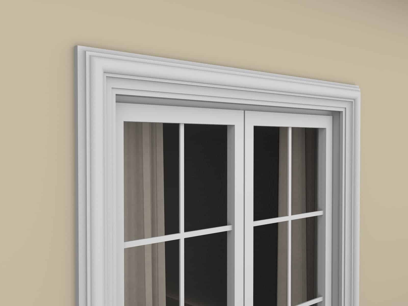 Window Frame Cornice Plaster Coated EPS O-24 35mm x 80mm