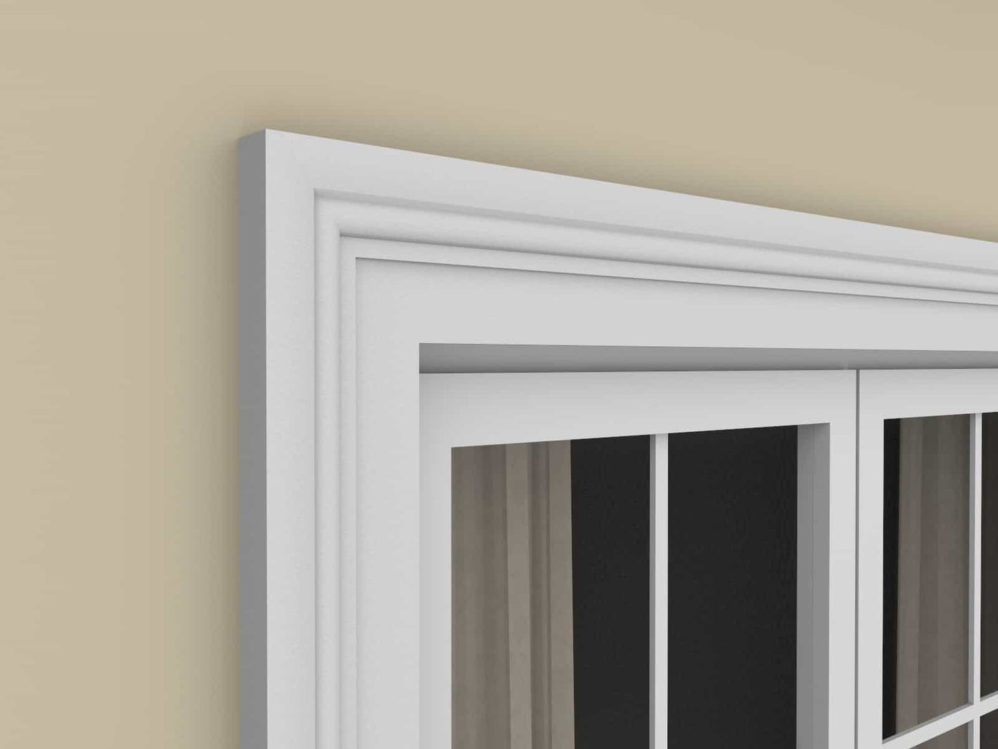 Window Frame Cornice Plaster Coated EPS O-30 35mm x 115mm