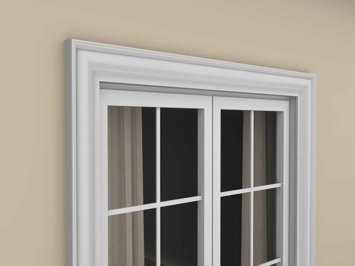 Window Frame Cornice Plaster Coated EPS O-31 35mm x 90mm