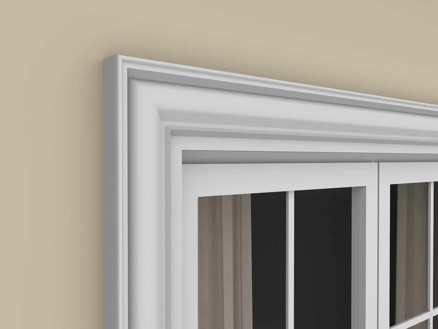 Window Frame Cornice Plaster Coated EPS O-31 35mm x 90mm
