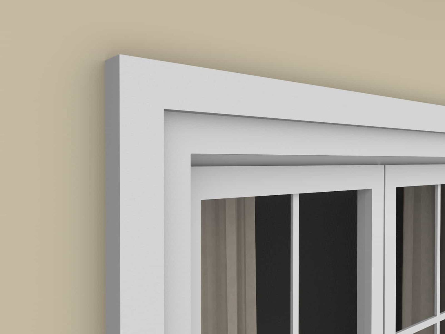 Window Frame Cornice Plaster Coated EPS O-32 30mm x 80mm