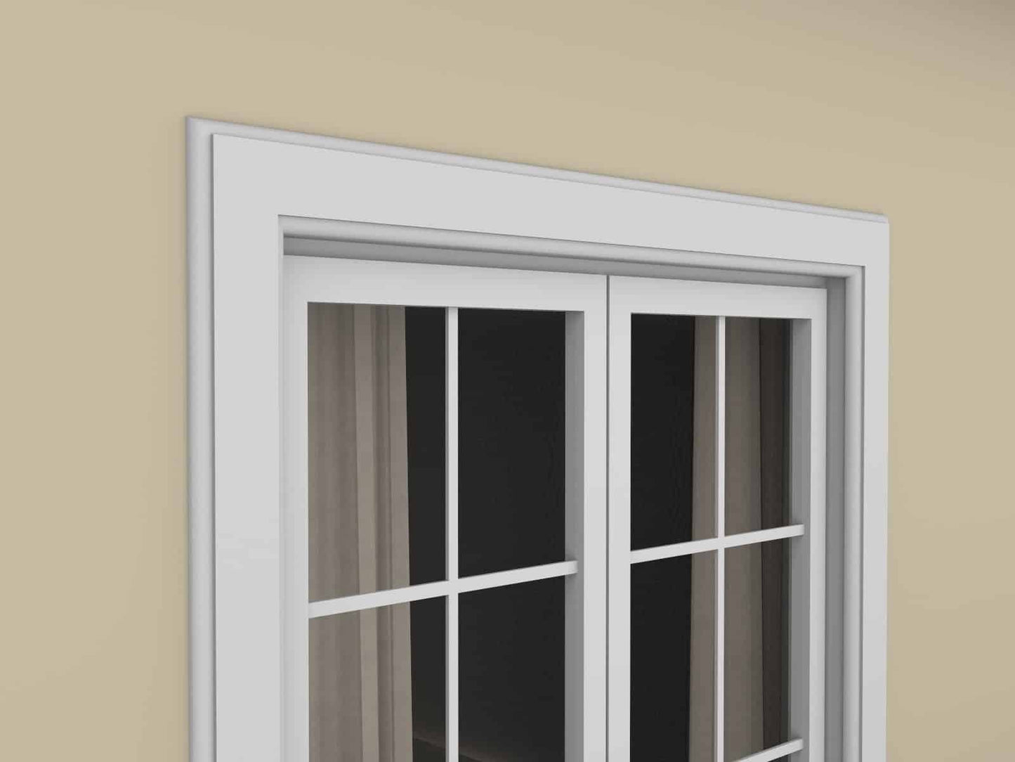 Window Frame Cornice Plaster Coated EPS O-33 25mm x 115mm