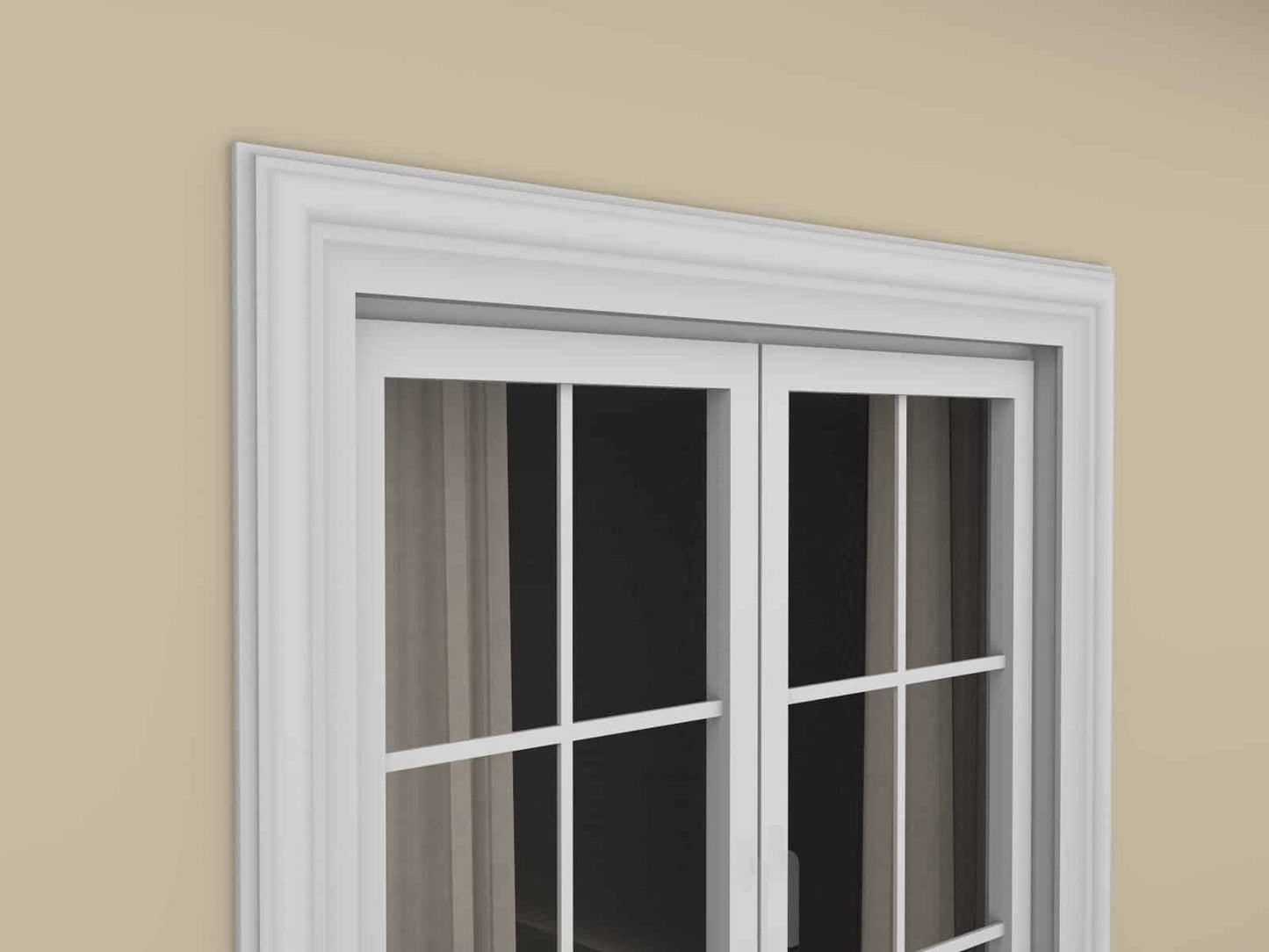 Window Frame Cornice Plaster Coated EPS O-11 35mm x 115mm