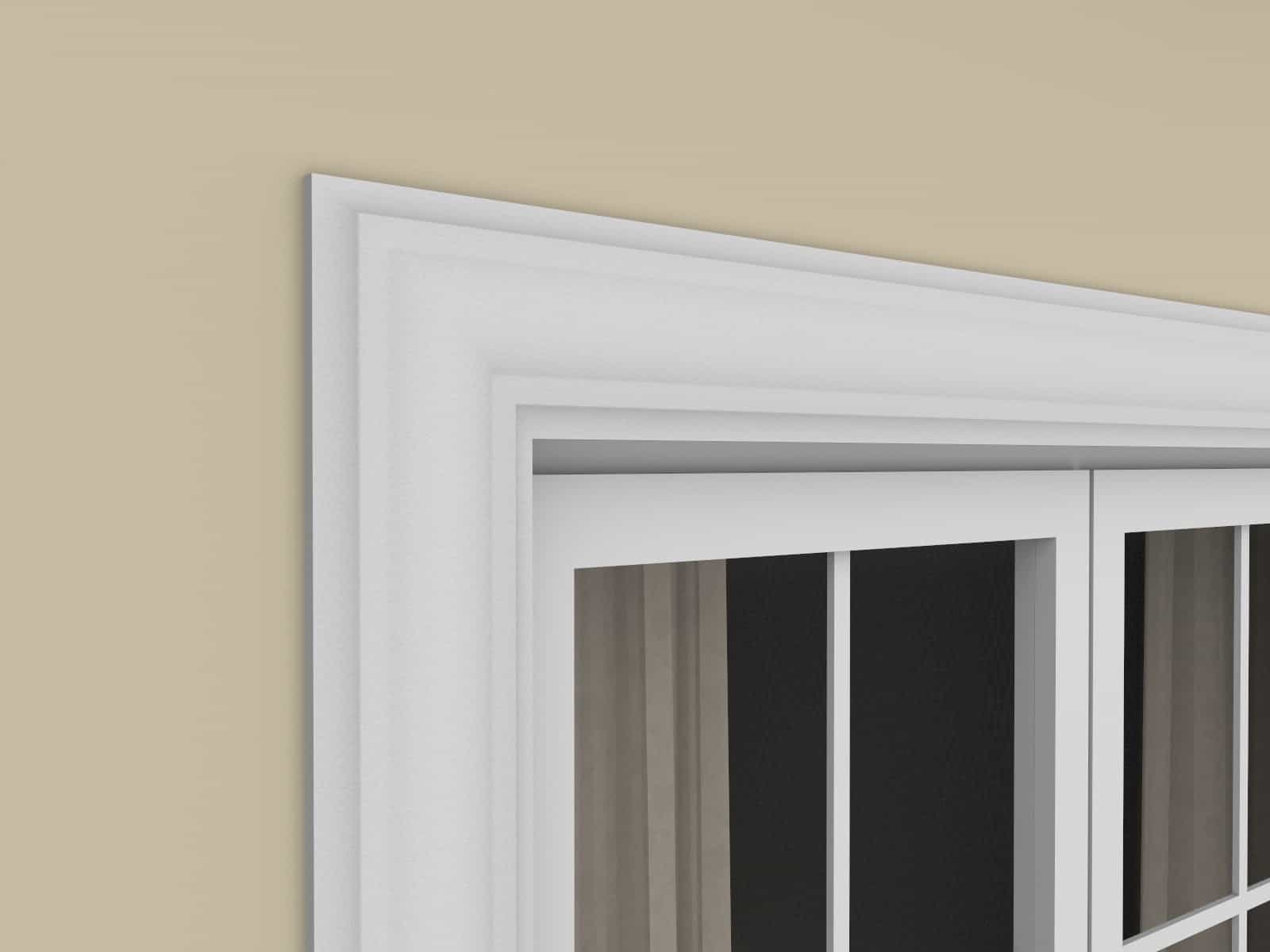 Window Frame Cornice Plaster Coated EPS O-12 35mm x 135mm