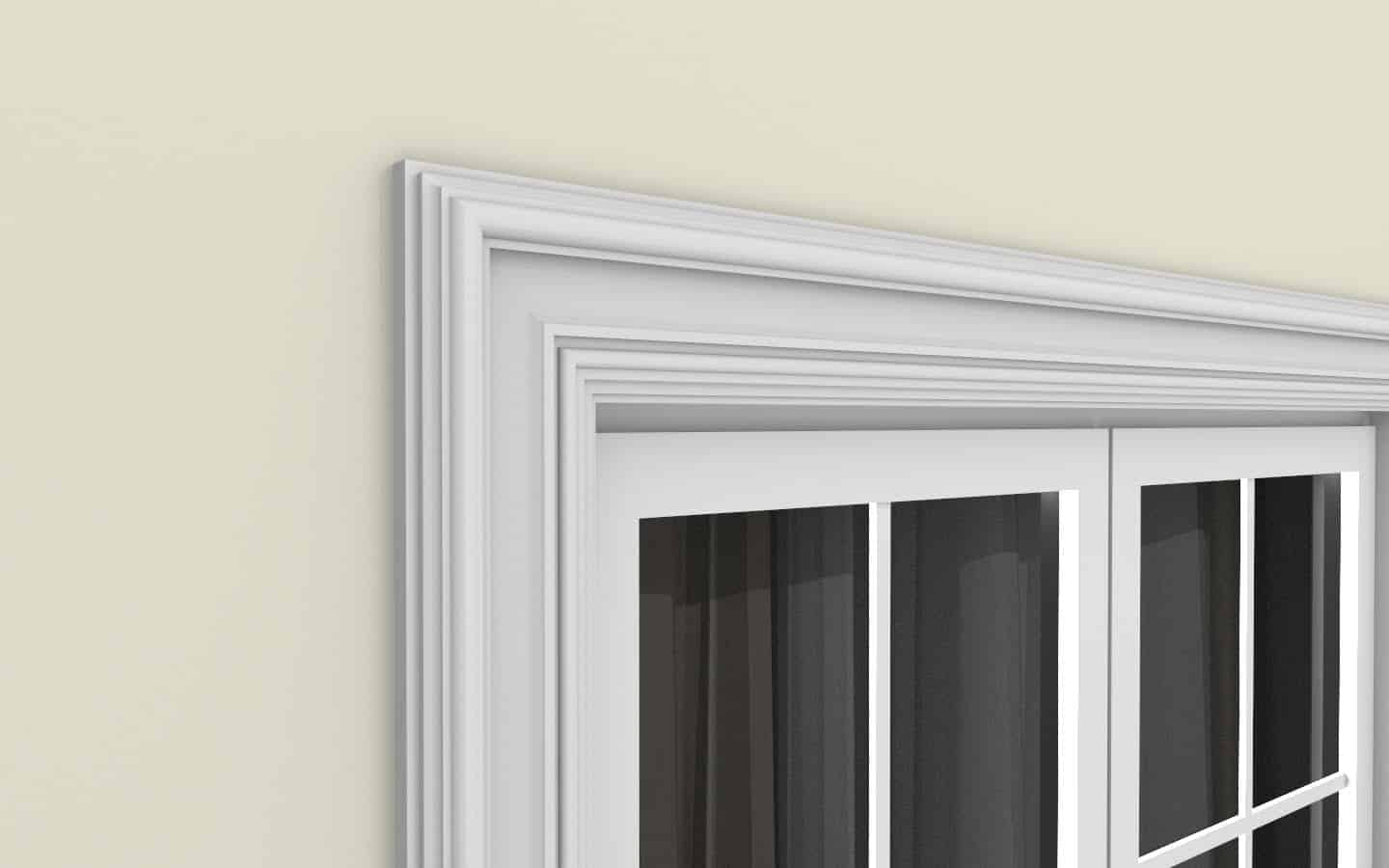 Window Frame Cornice Plaster Coated EPS O-301 50mm x 165mm