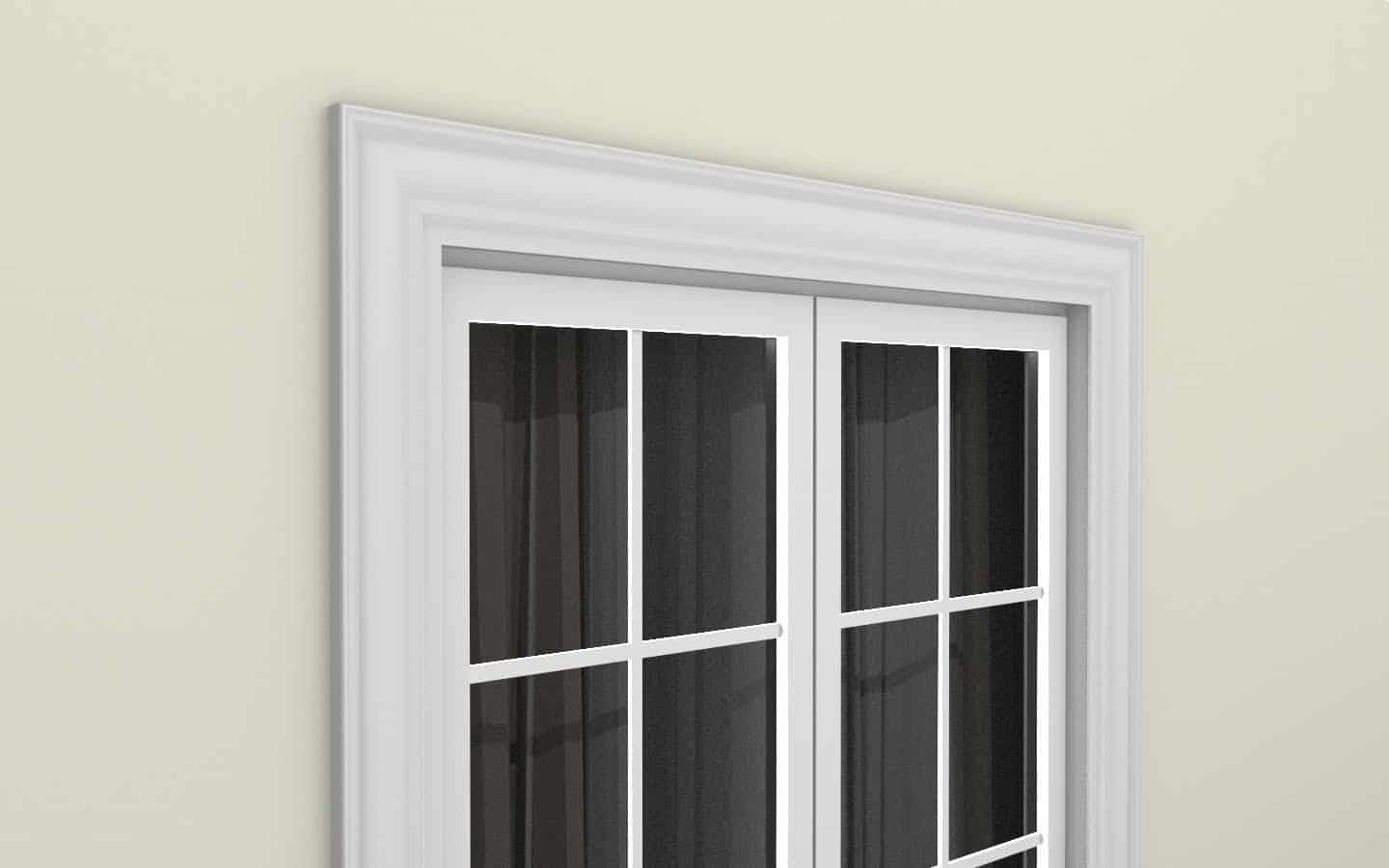 Window Frame Cornice Plaster Coated EPS O-302 45mm x 205mm