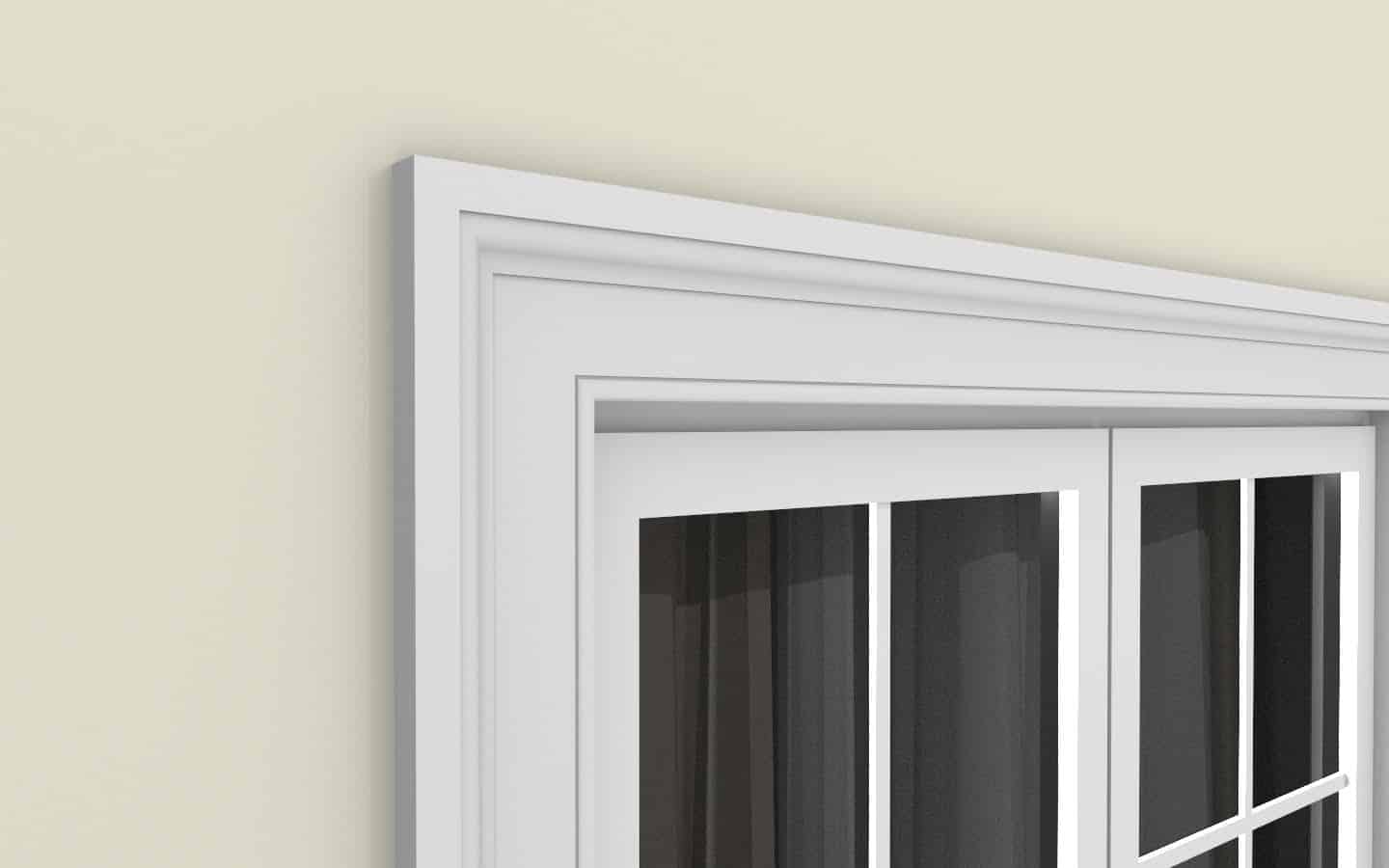 Window Frame Cornice Plaster Coated EPS O-307  50mm x 210mm