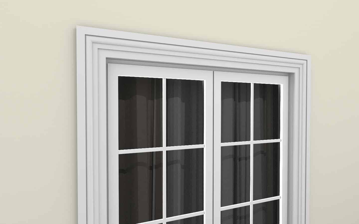 Window Frame Cornice Plaster Coated EPS O-313 45mm x 175mm
