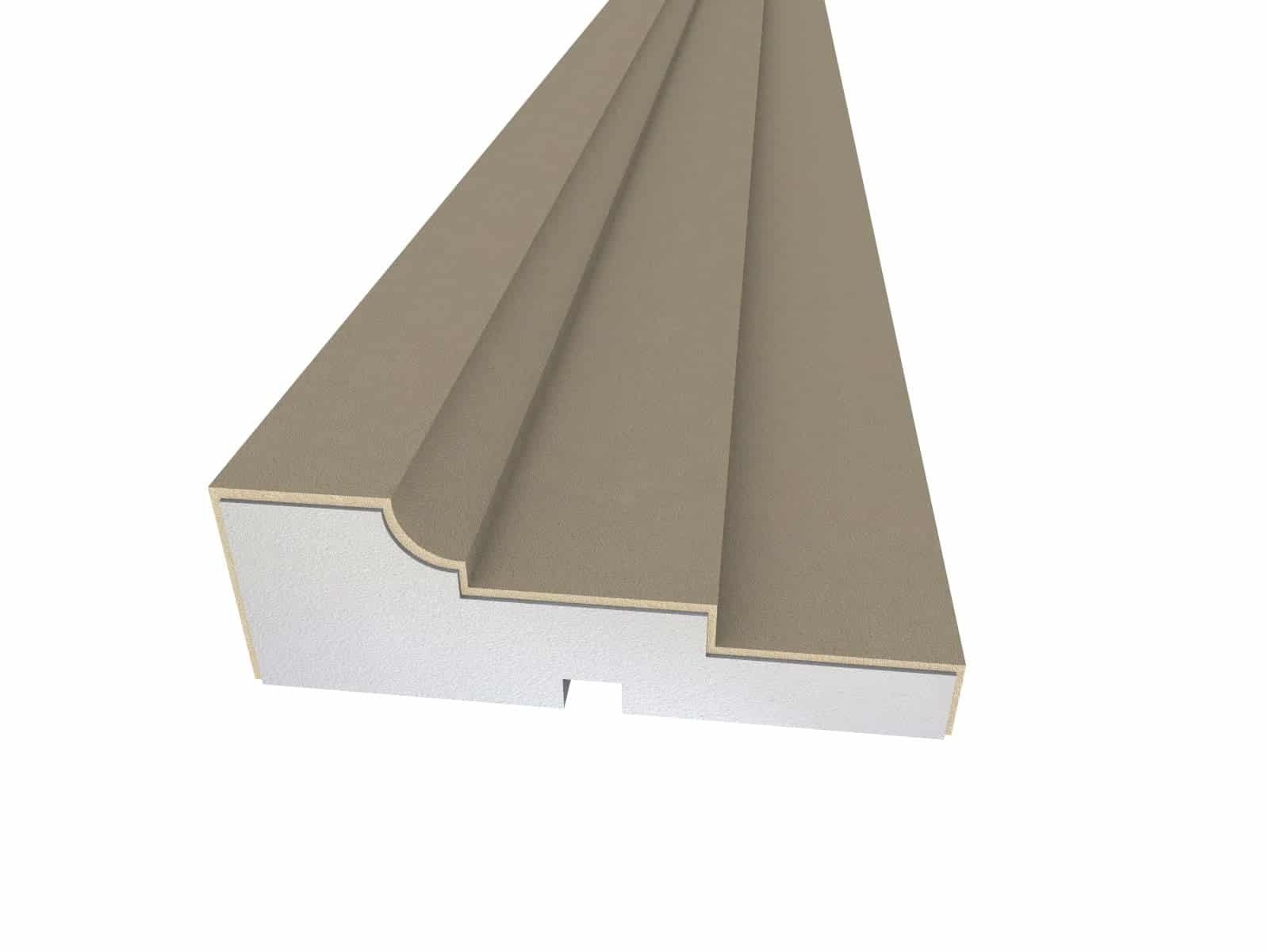 Window Frame Cornice Plaster Coated EPS O-114 40mm x 120mm