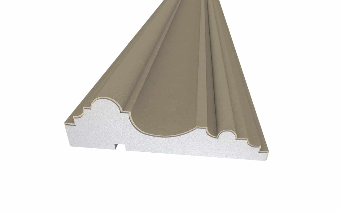 Window Frame Cornice Plaster Coated EPS O-301 50mm x 165mm