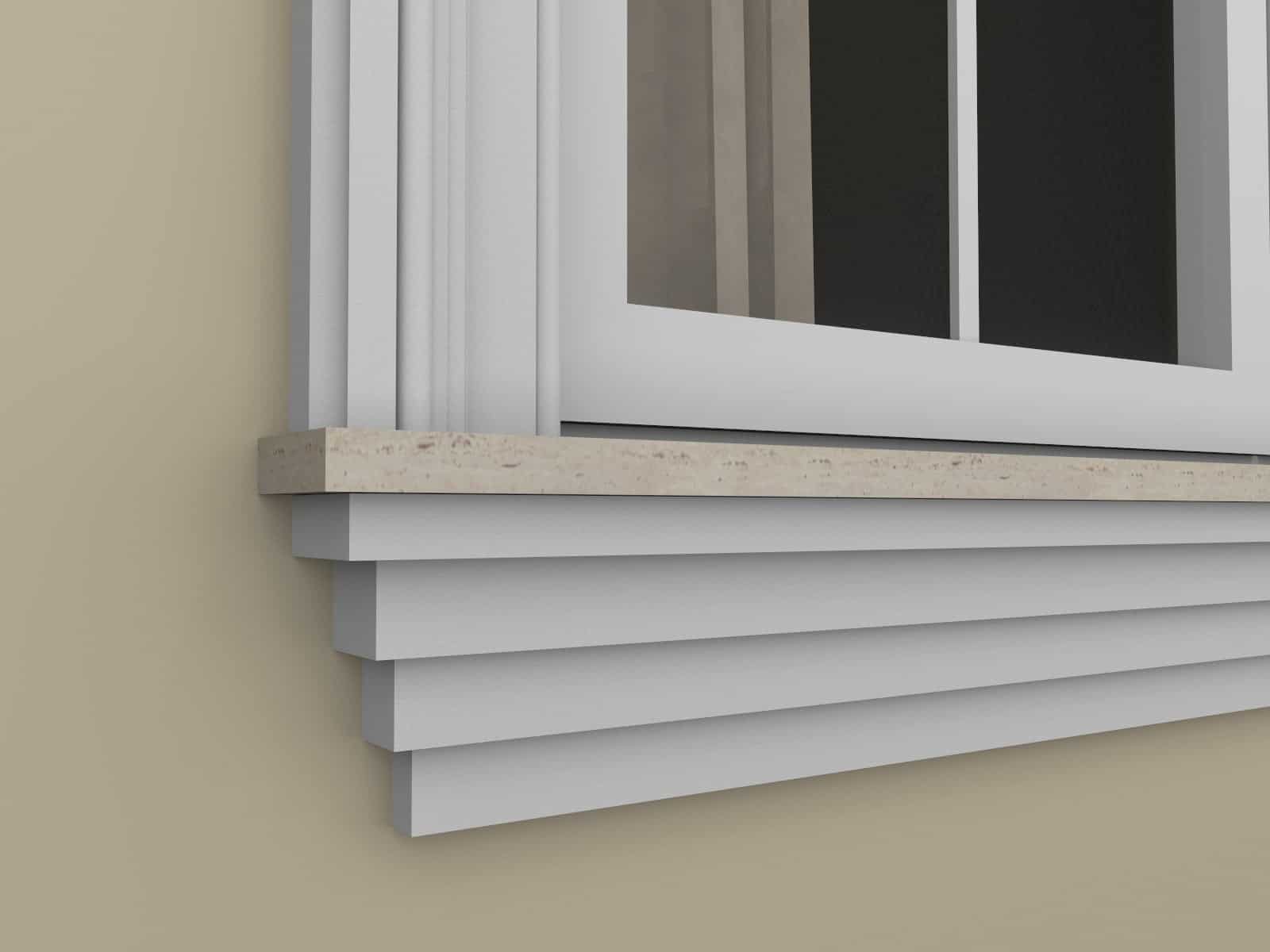 Windowsill Cornice Plaster Coated EPS - P-203 70mm x 150mm