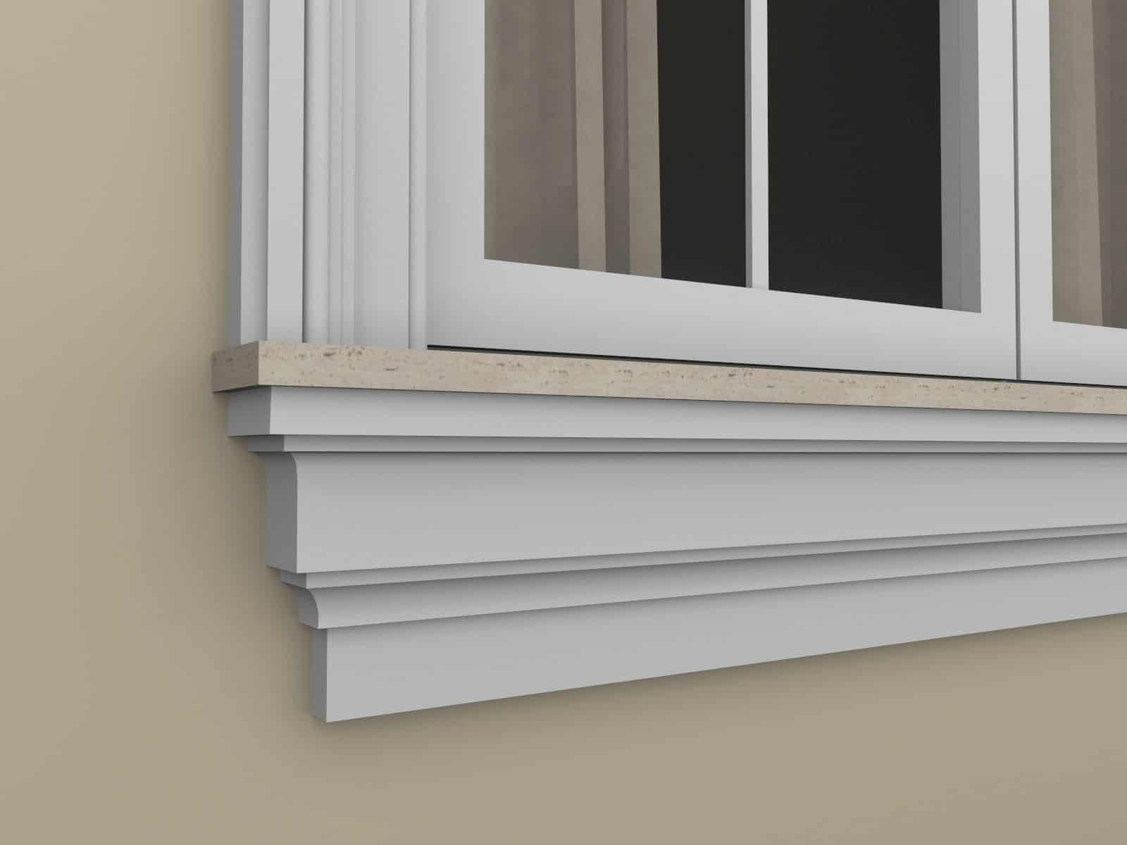 Windowsill Cornice Plaster Coated EPS - P-301 70mm x 170mm