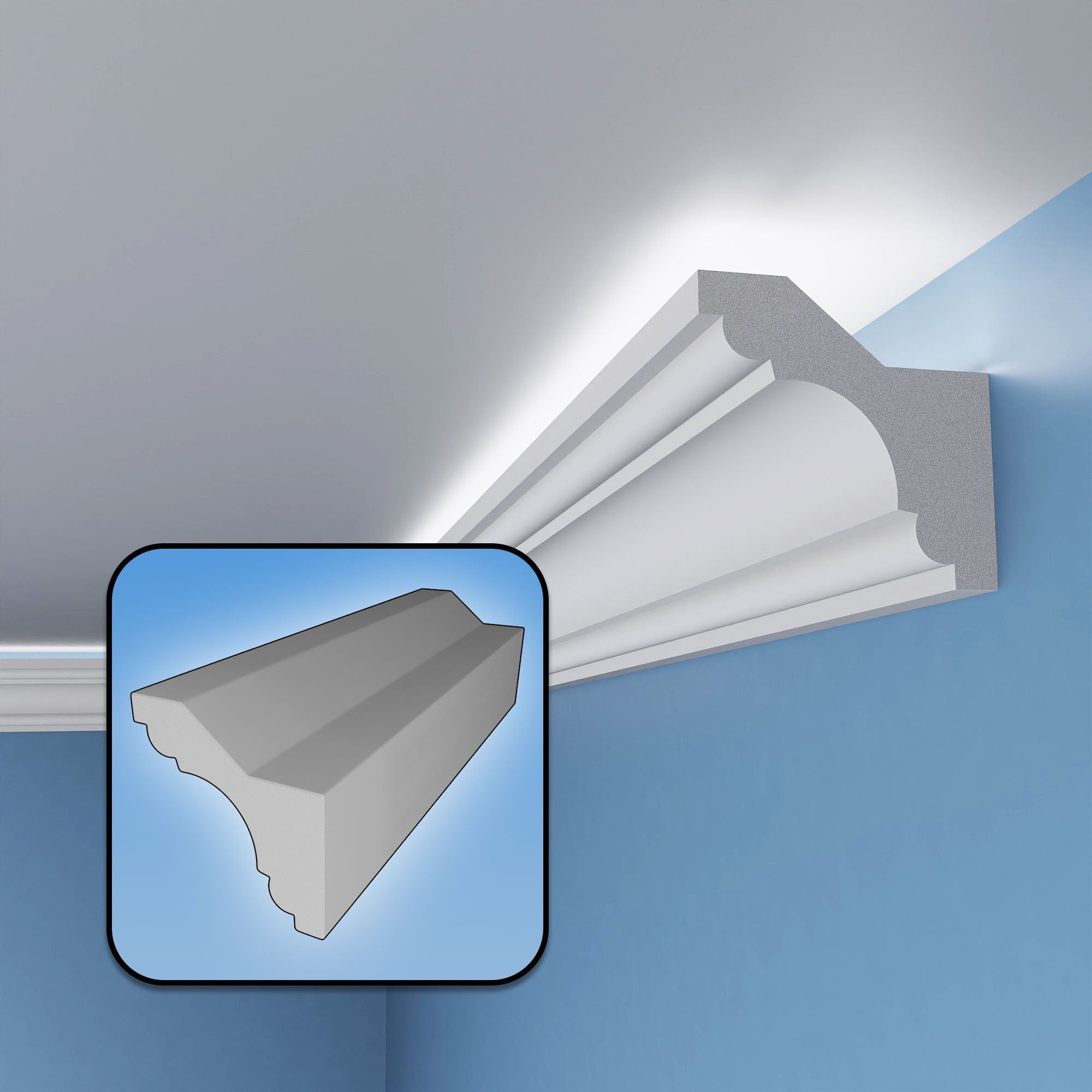 Polystyrene Coving for LED BFS2 140x140 x 28M CLEARANCE -25%
