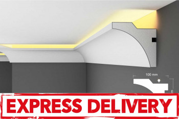 EPS Plaster coated - COVING LED Lighting cornice - SGL11 100mm x 100mm  x 16 METERS EXPRESS DELIVERY