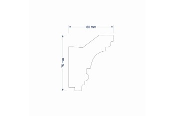 XPS COVING LED Lighting cornice - LWS-89 60 mm x 75 mm