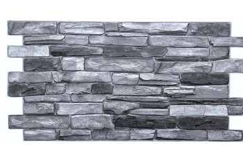 Grey Stone 3D Effect Wall Panels PVC 98x50cm