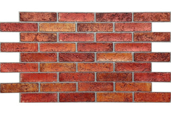 Fire Brick 3D Effect Wall Panels PVC 98x50cm