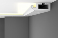 EPS Plaster coated - COVING LED Lighting cornice - GU10B 200mm x 80mm