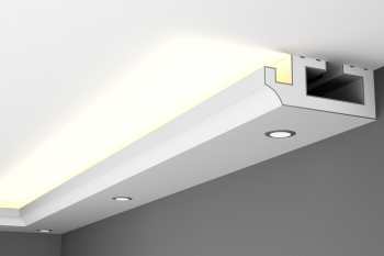 EPS Plaster coated - COVING LED Lighting cornice - GU10B 200mm x 80mm