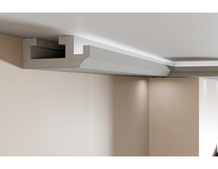 EPS Plaster coated - COVING LED Lighting cornice - GU10HB 200mm x 80mm